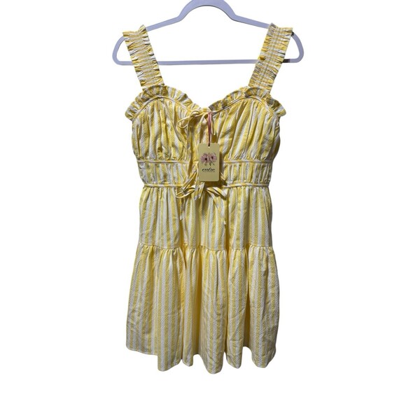 Entro Size S NWT Lemon Yellow Mini  Sundress - Picture 6 of 15
